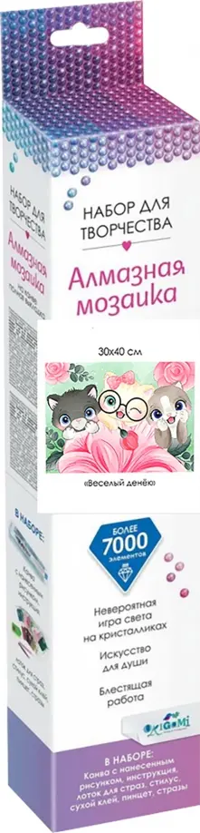 Алмазные узоры. Веселый денек. 30*40 (06100) обложка книги