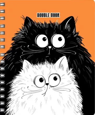 Тетрадь двойная 100 листов, гребень, клетка/линия, ПУШИСТИКИ (57908) обложка книги