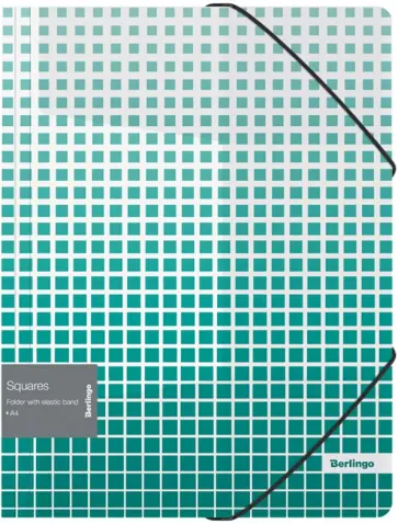 Папка на резинке "Squares", А4, зеленый (FB4_A4053) обложка книги