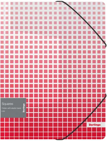 Папка на резинке "Squares", А4, красная (FB4_A4054) Папка на резинке "Squares", А4, красная (FB4_A4054) обложка книги