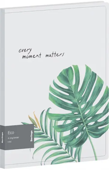 Папка на 4 кольцах "Eco", А4, белая (RB4_4D801) обложка книги