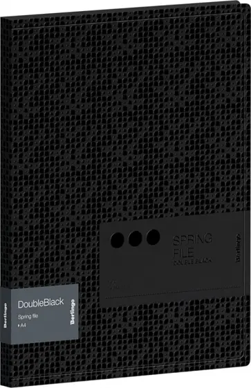 Папка с металлическим скоросшивателем "DoubleBlack" черная (FS4_17701) обложка книги