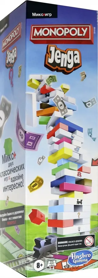 Игра настольная МОНОПОЛИЯ ДЖЕНГА (E8831121) обложка книги