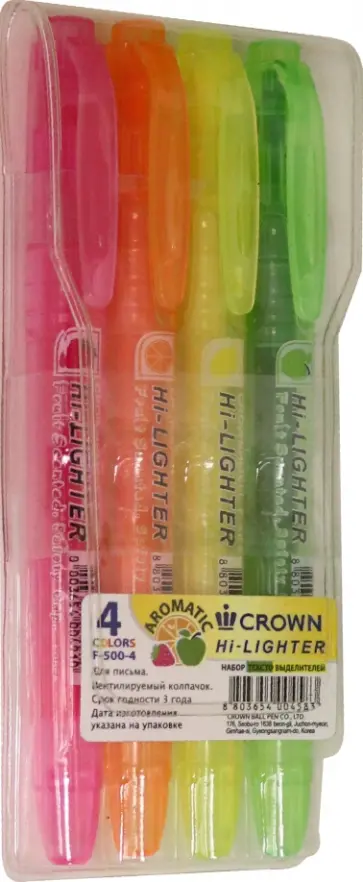 Набор текстовыделителей "Multi Hi-Lighter Aroma", 4 шт. (F-500-4) Набор текстовыделителей "Multi Hi-Lighter Aroma", 4 шт. (F-500-4) обложка книги