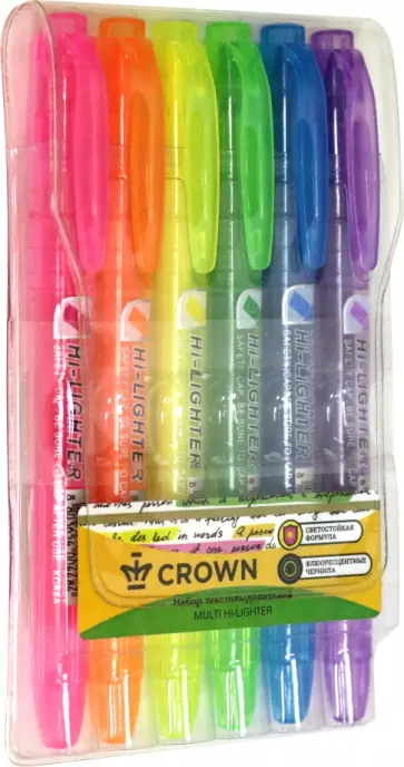 Набор текстовыделителей 6 цветов "Multi Hi-Lighter" (H-500-6) Набор текстовыделителей 6 цветов "Multi Hi-Lighter" (H-500-6) обложка книги