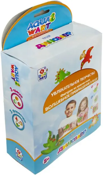 Набор "Динозавры", 3 формочки, 3 краски по 100 мл. (Т20081) обложка книги