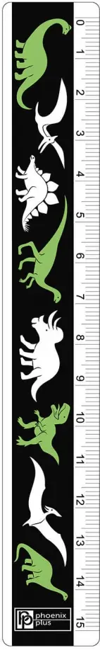 Линейка "Динозавры", алюминий, 15 см. (56307) обложка книги