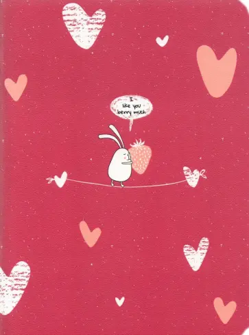 Тетрадь общая "Bunny. Сердца", 165х220 мм, 48 листов, клетка (N2572) обложка книги