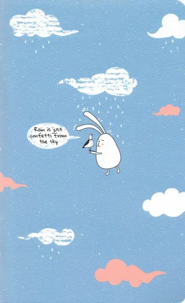 Блокнот 48 листов, 13*21 см, линия, Bunny, облака (N2473) обложка книги