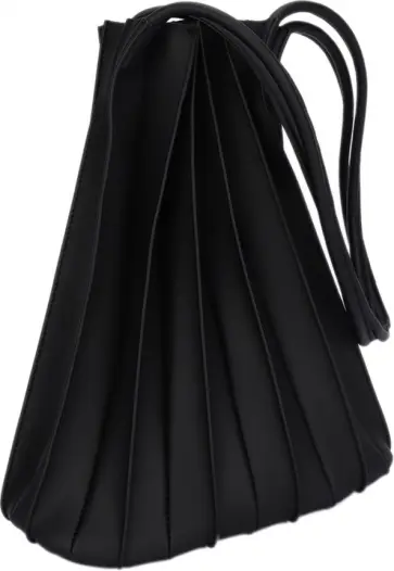 Сумка-торба с косметичкой, черная, из экокожи (OMS-0178) обложка книги