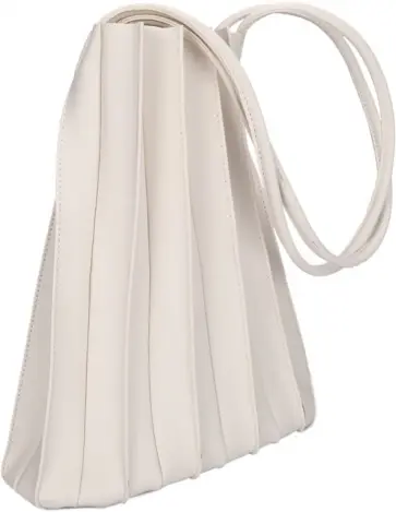 Сумка-торба с косметичкой, белая, из экокожи (OMS-0178) обложка книги