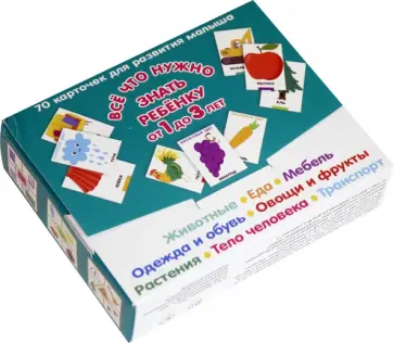 Все, что нужно знать ребенку от 1 до 3 лет. Растения, Животные, Еда, Мебель, Одежда и обувь, Овощи обложка книги