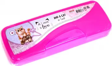 Пенал "ЛЮБОВЬ КОТИКОВ"  пластик (ПН-1676) обложка книги