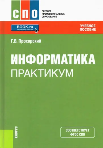 Георгий Прохорский - Информатика. Практикум. Учебное пособие обложка книги