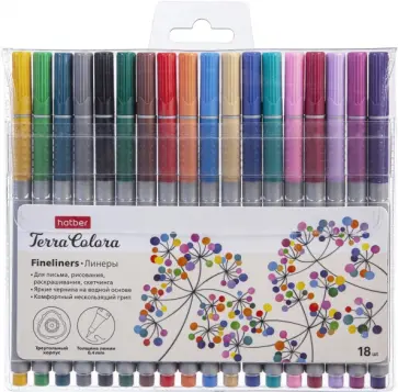 Линеры "Terra Colora", 18 цветов (AM_067979) обложка книги