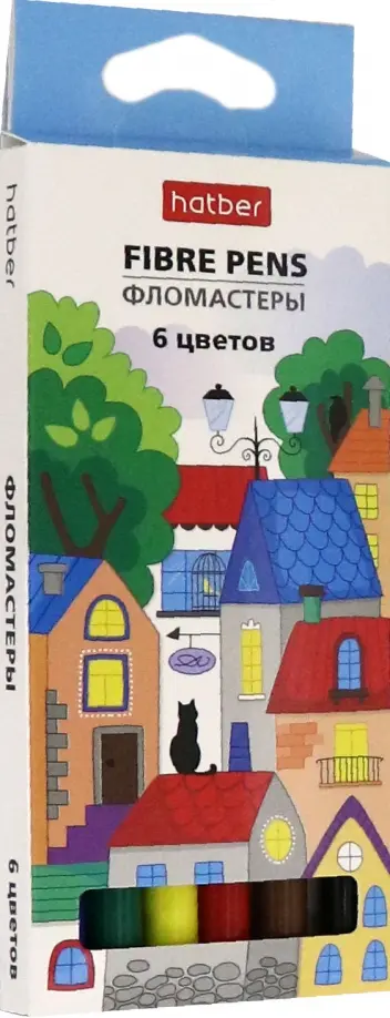 Фломастеры "Городок", 6 цветов (FP_067661) Фломастеры "Городок", 6 цветов (FP_067661) обложка книги