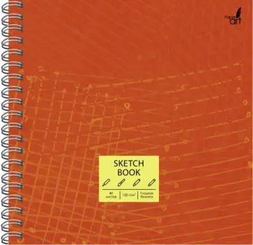 Скетчбук "Красная текстура" (40 листов, 19х19 см, гребень) (ТСМ404866) обложка книги