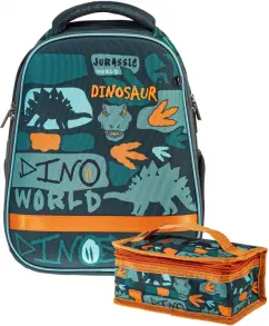 Рюкзак в комплекте с термосумкой " DINO WORLD", 2 отделения, 2 кармана (NRk_60020)