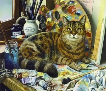 Картина по номерам (40х50 см), КОТ (Tz-13877) обложка книги