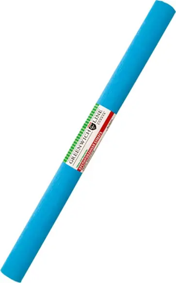 Бумага крепированная (50х250 см, 32 г/м2), голубая (CR25046) обложка книги