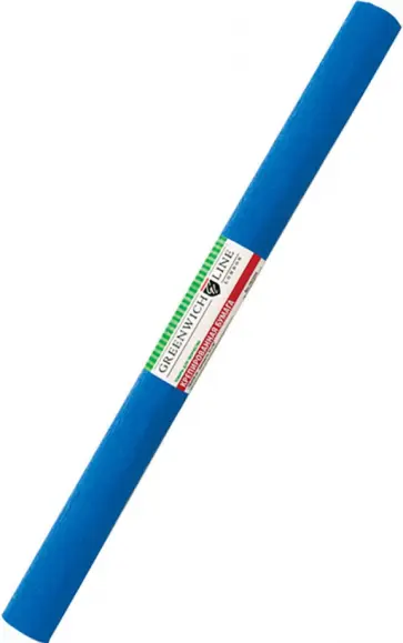 Бумага крепированная (50х250 см, 32 г/м2), синяя (CR25054) обложка книги