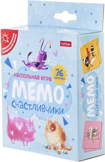 Игра настольная "Мемо. Счастливчики", 36 карточек (36ИнМ_26162) обложка книги