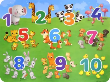 Настольное покрытие для лепки "Цифры и счет", А3 обложка книги