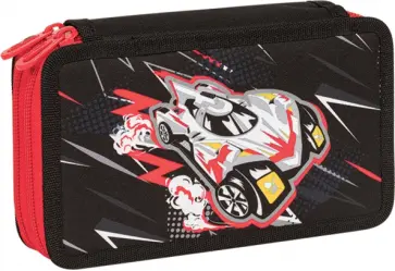 Пенал Tiger Family с наполнением (2 отделения, 23 предмета), "Fire Rider" (19х11х5 см), (270233) обложка книги