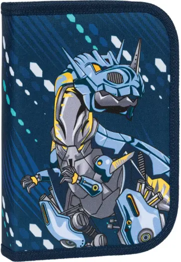 Пенал Tiger Family (1 отделение, 1 откидная планка, ткань), "Metal Dino" (270244) обложка книги