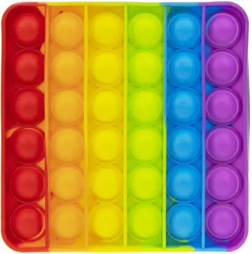 Игрушка-антистресс "Квадрат радужный" (Т21604) обложка книги