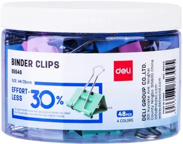 Зажимы металлические, 25мм, 48 штук, ассортимент (E8554S) Зажимы металлические, 25мм, 48 штук, ассортимент (E8554S) обложка книги