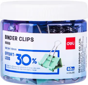 Зажимы металлические, 19 мм., 40 штук, в ассортименте (E8555S) Зажимы металлические, 19 мм., 40 штук, в ассортименте (E8555S) обложка книги