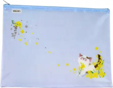 Папка на молнии (A4, ПВХ), 1 отделение, ассортимент обложка книги