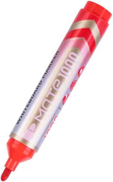 Маркер для досок "Mate", красный, круглый пишущий наконечник (EU008-RE) обложка книги