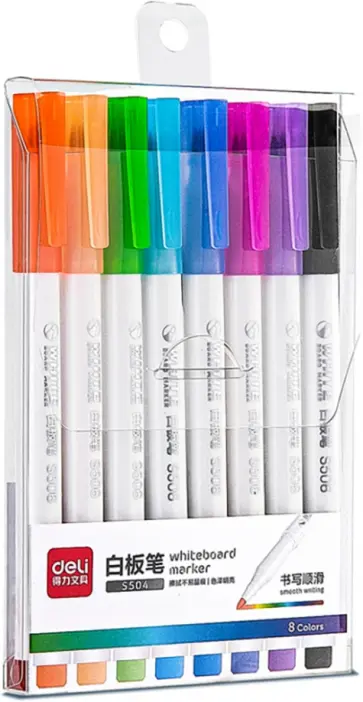 Набор маркеров для досок, 8 цветов, круглый пишущий наконечник (S504) обложка книги