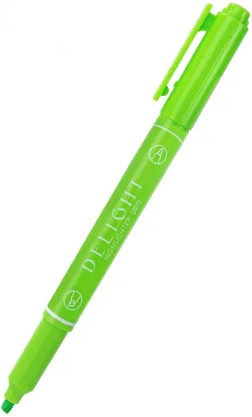 Текстовыделитель двухсторонний, зеленый (EU011-GN) обложка книги