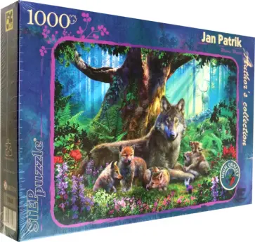 Puzzle-1000 Лесные волки обложка книги
