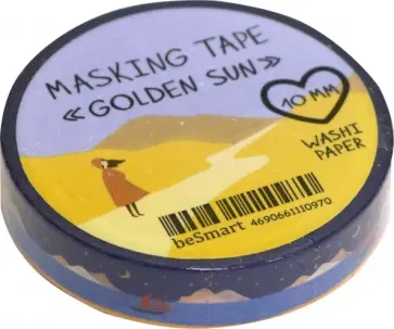 Лента клейкая, декоративная "Golden. Парусник", 10мм х 5м (BSWT001-05) обложка книги