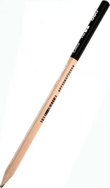 Карандаш чернографитный, липа, HB (штучно), в ассортименте (C002-HB) обложка книги