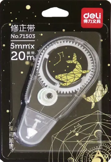 Лента корректирующая (20м x 5мм), цвет корпуса в ассортименте (71503) обложка книги