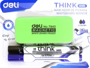 Набор маркеров (2 штуки) + стиратель для досок (CU101) обложка книги