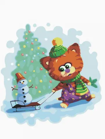 Живопись на холсте "Котёнок", 30х40 см. (734-AS) обложка книги