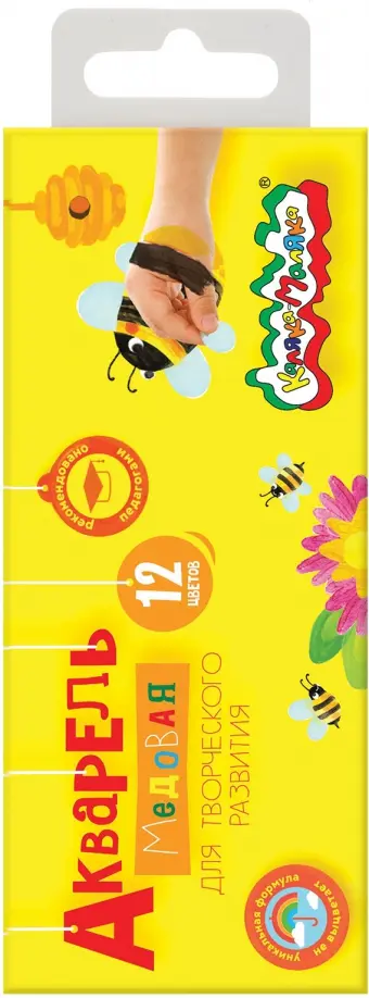 Акварель медовая, 12 цветов, без кисточки (АМКМ12) обложка книги
