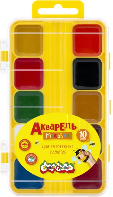 Акварель медовая, 10 цветов, без кисточки (АМККМ10Е) Акварель медовая, 10 цветов, без кисточки (АМККМ10Е) обложка книги