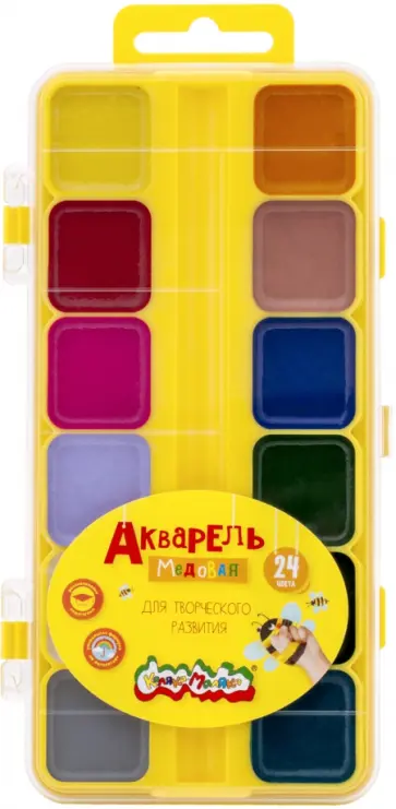 Акварель медовая, 24 цвета, без кисточки (АККМФ24) Акварель медовая, 24 цвета, без кисточки (АККМФ24) обложка книги