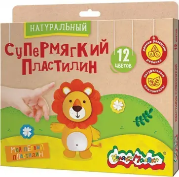 Пластилин натуральный, супермягкий, 12 цветов, 360 г (ПКМ12-М) обложка книги
