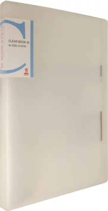Папка пластиковая, белая, полупрозрачная, А4, с 40 файлами (CY40TM-W) обложка книги