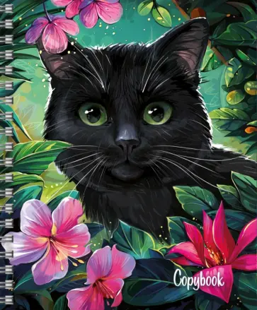 Тетрадь общая (80 листов, А5+, клетка, гребень), КОТ (59080) обложка книги