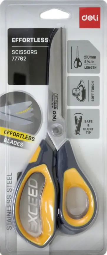 Ножницы офисные, 210 мм, сталь, желтые (E77762) Ножницы офисные, 210 мм, сталь, желтые (E77762) обложка книги