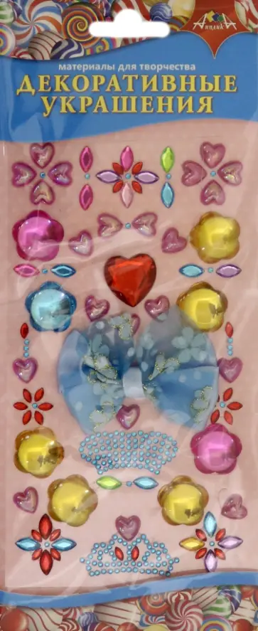 Декоративные украшения Цветочки и бантик-1 (С3764-03) обложка книги